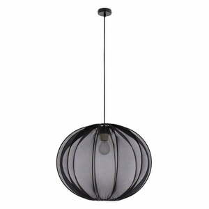 Fekete függőlámpa textil búrával ø 52 cm Mellow – Candellux Lighting kép