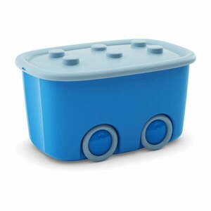 Világoskék műanyag gyerek tárolódoboz 58x39x32 cm Funny Box – KIS kép