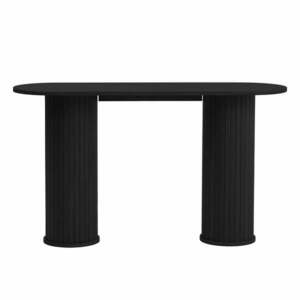Fekete konzolasztal 40x130 cm Nola – Unique Furniture kép