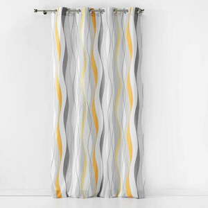 Sárga-fehér függöny 140x260 cm Ondulys – douceur d'intérieur kép
