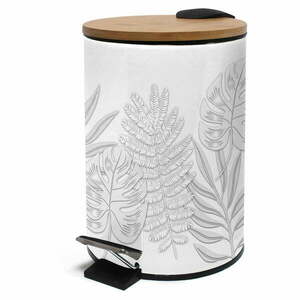 Fehér fém pedálos szemetes 3 l Amber – douceur d'intérieur kép