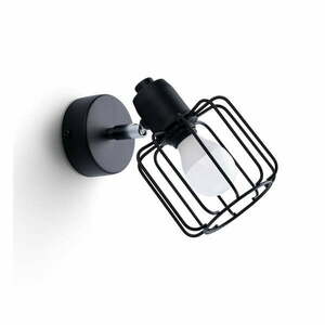 Fekete fali lámpa ø 10 cm Salom – Nice Lamps kép