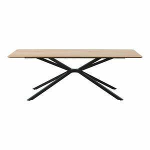 Étkezőasztal tölgyfa dekoros asztallappal 100x200 cm Cesura – Unique Furniture kép