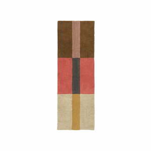 Kézi szövésű gyapjú futószőnyeg 80x230 cm Chroma Spiced Coral – Lorena Canals kép