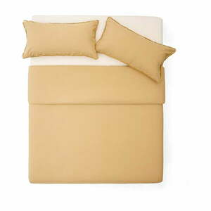 Mustársárga kétszemélyes hosszabbított pamut-perkál ágyneműhuzat 260x240 cm Sifinia – Kave Home kép