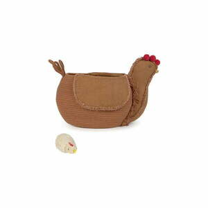 Barna textil játéktároló kosár 48x32x29 cm Chicken Toffee – Lorena Canals kép