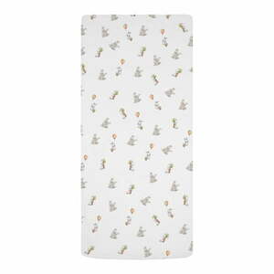 Fehér gumis pamut-szatén gyerek lepedő babaágyhoz 60x120 cm Hugging Bunnies – Butter Kings kép