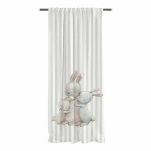Bézs pamut-szatén gyerek függöny 110x250 cm Hugging Bunnies – Butter Kings kép
