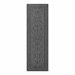 Fekete-fehér kültéri-beltéri futószőnyeg 80x250 cm Duet Kona – NORTHRUGS kép