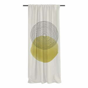 Sárga-bézs pamut-szatén függöny 110x250 cm Rising Sun – Butter Kings kép