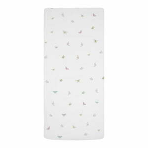 Fehér gumis pamut-szatén gyerek lepedő babaágyhoz 60x120 cm Flowers Around Me – Butter Kings kép