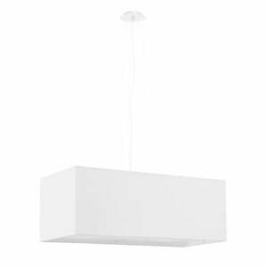 Fehér függőlámpa üveg-textil búrával Gryfin Bis – Nice Lamps kép