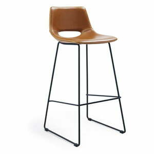 Konyakbarna bőrutánzat bárszék (ülésmagasság 76 cm) Zahara – Kave Home kép