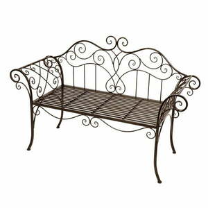 Fekete-sötétbarna fém kerti pad Selene – Garden Pleasure kép