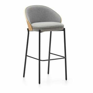 Szürke-natúr színű bárszék (ülésmagasság 77 cm) Eamy – Kave Home kép