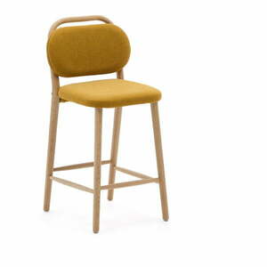 Mustársárga bárszék (ülésmagasság 66 cm) Helda – Kave Home kép