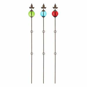 Fém kerti leszúrható dekoráció szett 3 db-os Fleur De Lys – Esschert Design kép