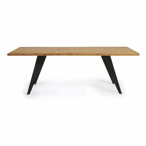 Étkezőasztal tölgyfa dekoros asztallappal 90x160 cm Koda – Kave Home kép