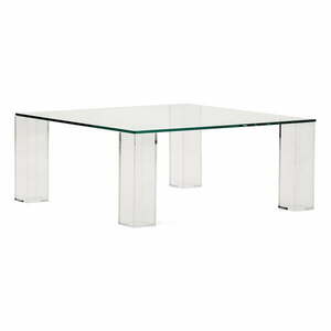 Üveg dohányzóasztal 85x85 cm Adularia – Kave Home kép