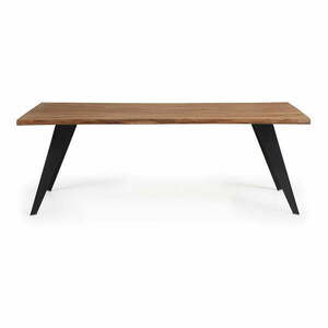 Étkezőasztal tölgyfa dekoros asztallappal 100x180 cm Koda – Kave Home kép