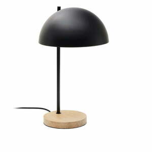 Fekete-natúr színű asztali lámpa fém búrával (magasság 48, 5 cm) Catlar – Kave Home kép