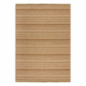 Natúr színű kültéri-beltéri szőnyeg 200x290 cm Farah Stripe – Flair Rugs kép