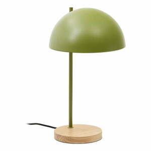 Zöld-natúr színű asztali lámpa fém búrával (magasság 48, 5 cm) Catlar – Kave Home kép