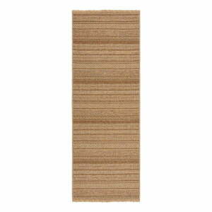 Natúr színű kültéri futószőnyeg 80x230 cm Farah Stripe – Flair Rugs kép