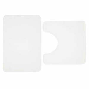 Fehér memóriahab fürdőszobai kilépő szett WC-hez, 2 db-os 50x80 cm Anti-Bacterial – Catherine Lansfield kép