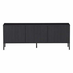 Fekete borovi fenyő TV-állvány 150x56 cm Gravure – WOOOD kép