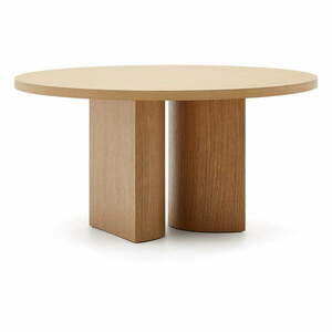 Kerek étkezőasztal tölgyfa dekorral ø 150 cm Nealy – Kave Home kép
