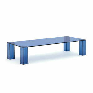 Kék üveg dohányzóasztal 60x140 cm Adularia – Kave Home kép