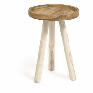 Teakfa kerek tárolóasztal ø 35 cm Glenda – Kave Home kép