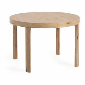 Kerek bővíthető étkezőasztal hosszabbító asztallappal tölgyfa dekorral ø 120 cm Colleen – Kave Home kép