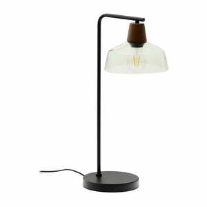 Zöld-sötét natúr színű asztali lámpa üveg búrával (magasság 55 cm) Silex – Kave Home kép