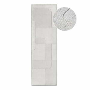 Krémszínű kézi szövésű gyapjú futószőnyeg 80x250 cm Charlotte – Villeroy&Boch kép
