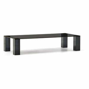 Sötétszürke üveg dohányzóasztal 60x140 cm Adularia – Kave Home kép