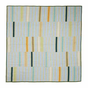 Zöld pamut ágytakaró franciaágyra 260x260 cm Twist - Hübsch kép