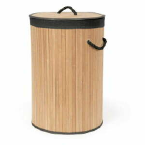 Natúr színű bambusz szennyeskosár 70 l Bamboo – Compactor kép
