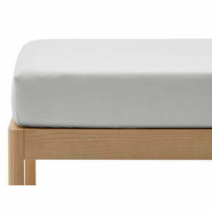Fehér gumis pamut-perkál lepedő 70x140 cm Fleno – Kave Home kép