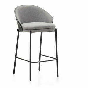 Fekete-szürke bárszék (ülésmagasság 65 cm) Eamy – Kave Home kép