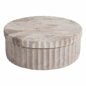 Világosbarna dekoratív kő tárolódoboz ø 15x6 cm Marble – PT LIVING kép