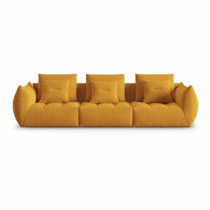 Sárga bársony kanapé 332 cm Bloom – Micadoni kép