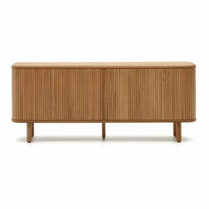 Natúr színű komód tolóajtóval kőrisfa dekorral 180x75, 5x40 cm Mailen – Kave Home kép