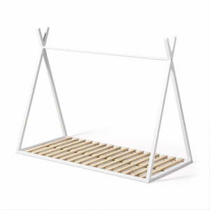 Fehér bükkfa házikó alakú gyerekágy ágyráccsal 90x190 cm Maralis – Kave Home kép