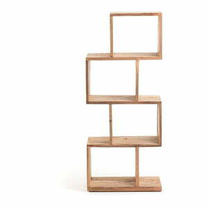 Natúr színű teakfa könyvespolc 55x132x30 cm Aroba – Kave Home kép