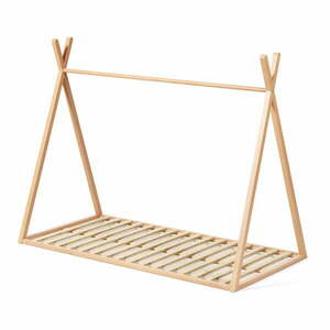 Natúr színű bükkfa házikó alakú gyerekágy ágyráccsal 90x190 cm Maralis – Kave Home kép