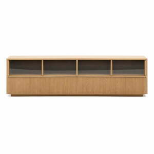 Natúr színű TV-állvány tölgyfa dekorral 200x54x40 cm Helvine – Kave Home kép