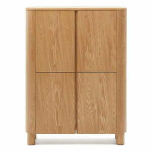 Natúr színű szekrény kőrisfa dekorral 100x134x40 cm Salaya – Kave Home kép