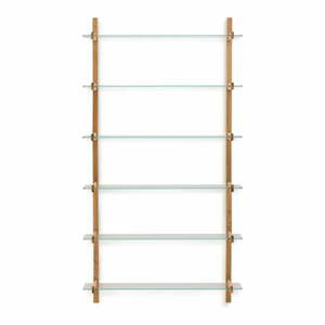 Natúr színű üveg moduláris polcrendszer 110x202x30, 5 cm Sitra – Kave Home kép